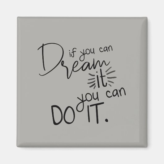 夢もしを見てもできる引用文 マグネット (正面)