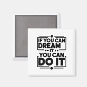 夢もしを見て夢を見て夢を見る人Positiv マグネット (正面/裏面)