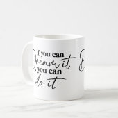 夢もしを見ればマグでやる気を起こさせるきる コーヒーマグカップ (正面左)