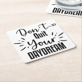 夢やめを見るな スクエアペーパーコースター (アングル)