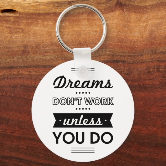 夢やる気を起こさせると仕事に関する言葉 キーホルダー (正面)