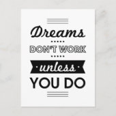 夢やる気を起こさせると仕事に関する言葉 ポストカード (正面)
