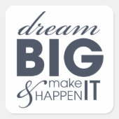 夢やる気を起こさせるの仕事の成功 スクエアシール (正面)