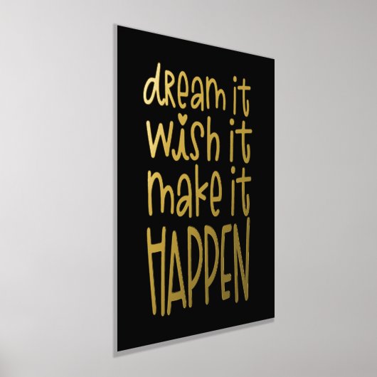 夢やる気を起こさせるの願いが叶う 箔ポスター (レイダウン)