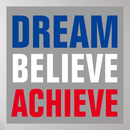 夢やる気を起こさせるを信じ見る感動的 ポスター (正面)