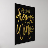 夢やる気を起こさせるを叶える 箔ポスター (レイダウン)