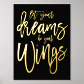 夢やる気を起こさせるを叶える 箔ポスター (正面)