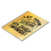 夢やる気を起こさせるを翼に任せる言葉 ノートブック (左側)