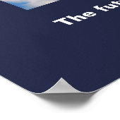 夢やる気を起こさせる雲、青空の姿勢 ポスター (角)