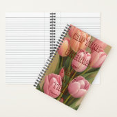  夢をかなえる インスピレーション ピンクのチューリップ 大人 ノートブック (内側)