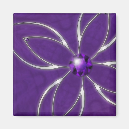 夢をアメジスト磁石 マグネット (正面)