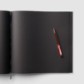 夢をデザインする - シンプルブラック 12" x 12" ゲストブック (内側)