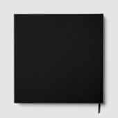 夢をデザイン - シンプルブラック 12" x 12" ゲストブック (裏面)