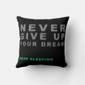 夢を与え見て寝て保いクリエイティブ クッション (裏面)