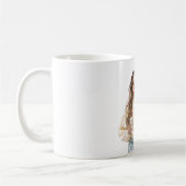夢を信じて女の子茶髪マグ コーヒーマグカップ (左)