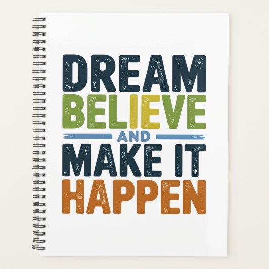 夢を信じ見て実現さ | 感動的 プランナー手帳 (正面)