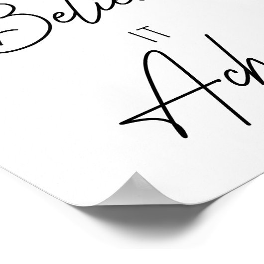 夢を信じ見て達成する感動的 ポスター (角)