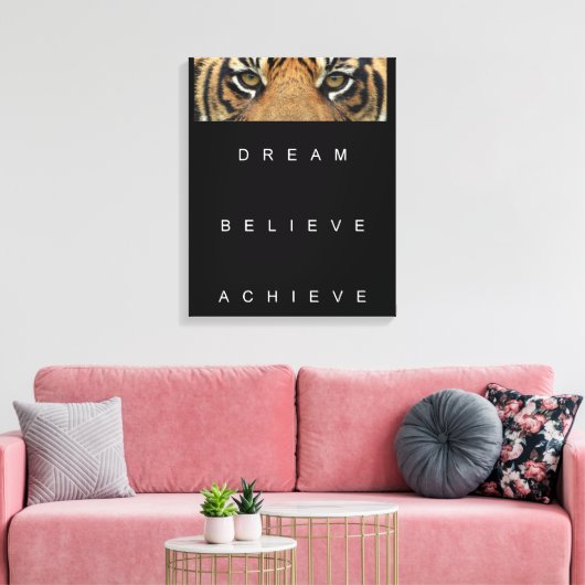 夢を信じ見るやる気を起こさせる引用文 キャンバスプリント (インサイチュ (リビング))