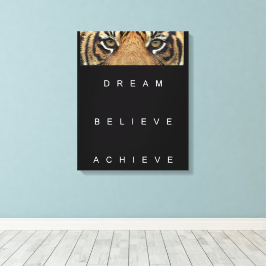 夢を信じ見るやる気を起こさせる引用文 キャンバスプリント (インサイチュ (ウッドフロア))