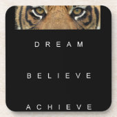 夢を信じ見るやる気を起こさせる引用文 コースター (正面)