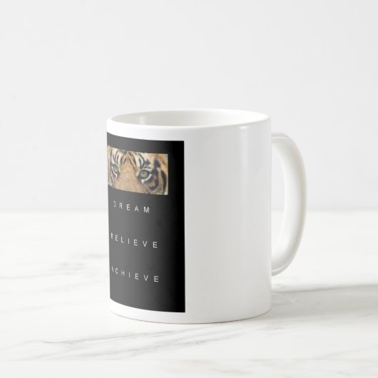 夢を信じ見るやる気を起こさせる引用文 コーヒーマグカップ (正面右)