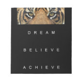 夢を信じ見るやる気を起こさせる引用文 ノートパッド (正面)