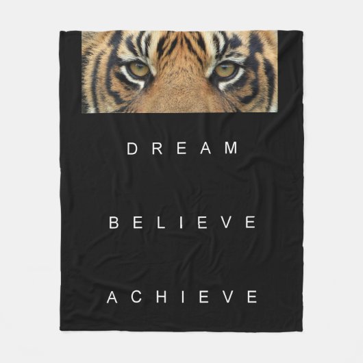 夢を信じ見るやる気を起こさせる引用文 フリースブランケット (正面)