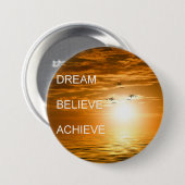 夢を信じ見るやる気を起こさせる引用文 缶バッジ (正面&裏面)
