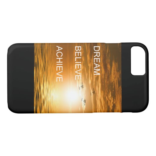 夢を信じ見るやる気を起こさせる引用文 Case-Mate iPhoneケース (裏面(横))