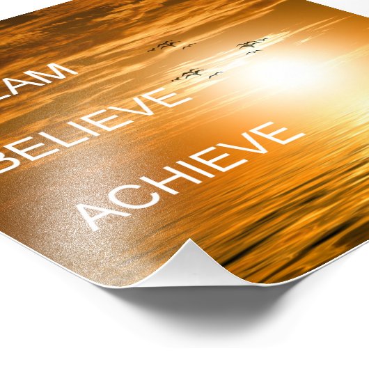 夢を信じ見る感動的引用文 フォトプリント            (角)