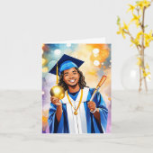 夢を動かし祝て – あなたの卒業 カード (黄色い花)