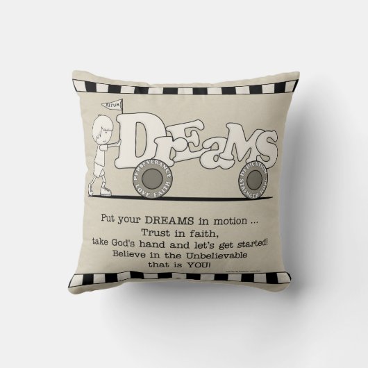 夢を動かす クッション (裏面)
