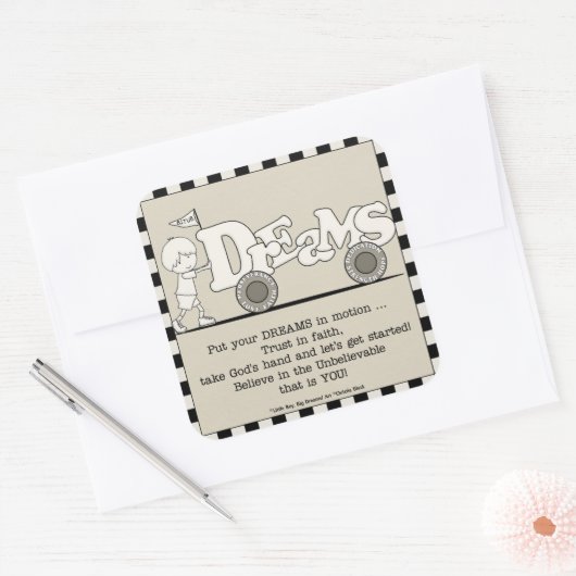 夢を動かす スクエアシール (封筒)