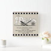 夢を動かす スクエア壁時計 (ホーム)