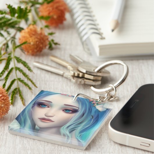 夢を叶える翼の引用文 キーホルダー (正面右)