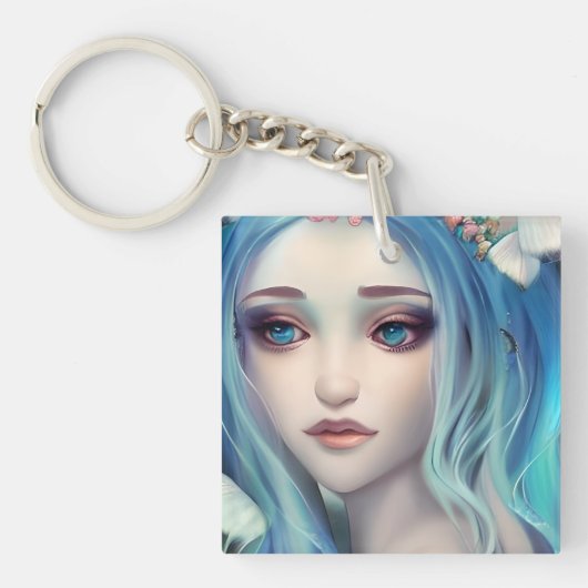 夢を叶える翼の引用文 キーホルダー (正面)