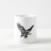 夢を叶える鷲 ブラック コーヒーマグカップ (中央)