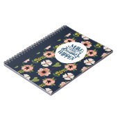 夢を叶える – 青いフローラ ノートブック (左側)