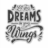 夢を叶えろ感動的 シール (正面)