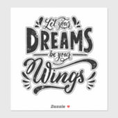 夢を叶えろ感動的 シール (シート)