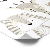 夢を大きく、わが子よ ジャングルサファリの保育園アート ポスター (角)