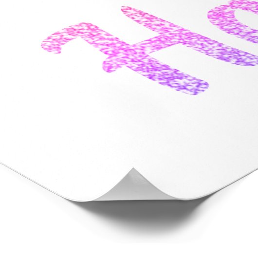 夢を実現させるレインボーグリッター ポスター (角)