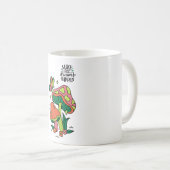 夢を実現させる |カラフルマッシュルーム コーヒーマグカップ (正面右)