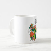 夢を実現させる |カラフルマッシュルーム コーヒーマグカップ (正面左)