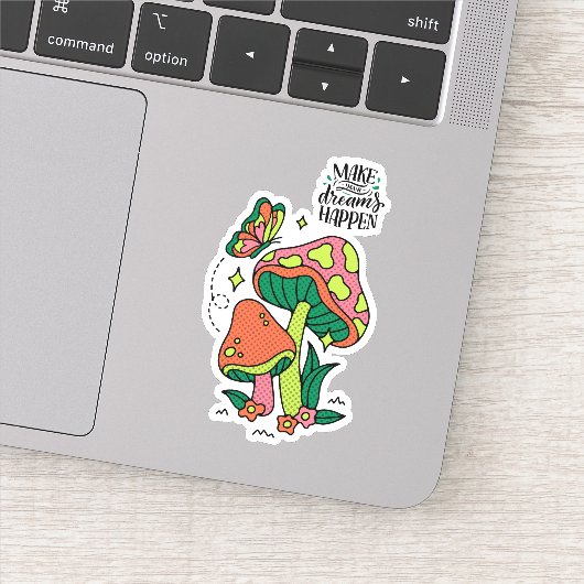 夢を実現させる |カラフルマッシュルーム シール (詳細)