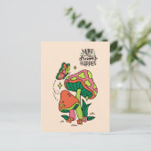 夢を実現させる |カラフルマッシュルーム ポストカード (スタンド正面)