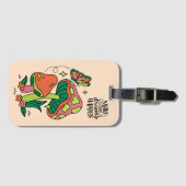 夢を実現させる |カラフルマッシュルーム ラゲッジタグ (正面横)