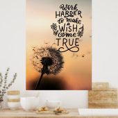 夢を実現するために努力す来る ポスター (キッチン)