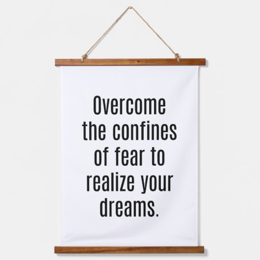 夢を実現する木製トップウォールタペストリー 吊り下げ型タペストリー (正面)