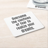 夢を実現する紙コースター スクエアペーパーコースター (アングル)